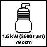 Einhell Benzin-Wasserpumpe GC-PW 16 (1.6 kW, max. 14000 L/h Fördermenge, max. 28 m Förderhöhe, Wasserablassschraube, Ölmangelsicherung, inkl. 2x Schlauchadapter, Saugkorb)