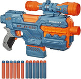 Elite 2 Phoenix CS-6 motorisierter Blaster, 12 Nerf Darts, 6-Dart Clip-Magazin, Fernrohr, Tactical Rails, Befestigungspunkte, 4AA Batterien