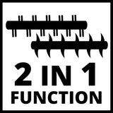 Einhell Elektro-Vertikutierer-Lüfter zum Vertikutieren, Lüften & Fangen bis 400 m², 1.400 Watt, kugelgelagerte Messer-/Lüfterwalze mit 20 Messern/48 Krallen)