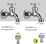 Wasserhahn Adapter, 2 Stück, Universal Wasserhahnanschluss für Mischbatterie, Außengewinde Schlauchadapter, Schnellkupplung Gartenschlauch Anschluss (Wasserhahnanschluss Adapter Außengewinde)