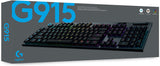 Logitech G915 LIGHTSPEED kabellose mechanische Gaming-Tastatur, Taktiler GL-Tasten-Switch mit flachem Profil, LIGHTSYNC RGB, Ultraschlankes Design, Deutsches QWERTZ-Layout - Carbon