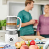 Philips Avent 4-in-1-Babynahrungszubereiter, Dampfgarer, Dampfgaren, Mixen, Auftauen & Aufwärmen, 1000ml Kapazität, inklusive Rezeptbuch (mit App) & Aufbewahrungsbehälter, weiß (Modell SCF883/01)