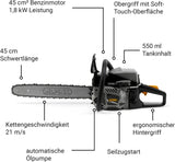 Kettensäge ACS 46 (18"), 45cm³ Benzinmotor (1,8kW), 45cm Schwert, ÖZENSAAT