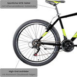 Galano GA260 Mountainbike 26 Zoll ab 160 cm für Damen Herren Mädchen Jungen mit 21 Gang, V-Brakes Fahrrad MTB Hardtail viele Farben, Aluminium, Unisex