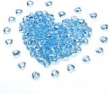 500 Stück hell Blau Herzen Diamantkristalle 12mm glitzernde Streudeko Deko Funkelnd Steine Kristalle Konfetti Diamanten zum DIY Verzieren Dekoration Hochzeit Verlobung,Valentinstag