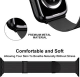 Ersatzarmband Kompatibel mit Apple Watch Armband 46mm 45mm 44mm 49mm 42mm Damen/Herren, Dual Magnetisch Einstellbar Armbänder für iWatch SE Series 10 9 8 7 6 5 4 3 2 1, Schwarz Edelstahl Metall