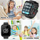Smartwatch Kinder, 4G Kinder smartwatch, GPS Tracker Kinder, Armbanduhr Kinder Junge,kinderuhr mit Video Phone Call, Nachrichten, Schulmodus, SOS-Funktion, Kamera und Schrittzähler (Schwarz)