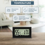 Digital Hygrometer Thermometer Mini LCD Temperatur Luftfeuchtigkeitsmesser für Kühlschrank Innen -50°C~+70°C (3 PCS B)