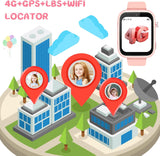 Smartwatch Kinder, 4G Kinder smartwatch, GPS Tracker Kinder, Armbanduhr Kinder Junge,kinderuhr mit Video Phone Call, Schulmodus, SOS-Funktion, Kamera und Schrittzähler