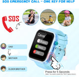 Smartwatch Kinder, 4G Kinder smartwatch, GPS Tracker Kinder,Armbanduhr Kinder Junge,kinderuhr mit Video Phone Call, Schulmodus, SOS-Funktion, Kamera und Schrittzähler (T45 Blau)