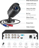 ZOSI 1080p Außen Video Überwachungskamera Set 8CH 5MP Lite DVR Recorder mit 1TB Festplatte und 4 Outdoor 2MP Kamera System, Bewegungserkennung, App E-Mail Alarm