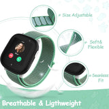 2-Stück Nylon Armbänder kompatibel mit Xplora X6/Anio 6 Armband, Kids Smartwatch Klettverschluss Mädchen Jungen Verstellbare Ersatz Armbänder für X6 Play/X6 Pro/Anio6