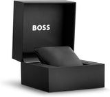 BOSS Analog Quarzuhr für Damen mit Schwarzes Lederarmband ÖZEN SAAT