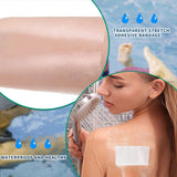 10cm×10m Wasserdicht Transparent Bandage, Duschpflaster Wasserfest, Stretch Wundkompressen Tattoo Verband zur Nacken, Rücken, Schulter, Arme, Handgelenke, Oberschenkel, Knie