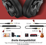 Bluetooth Kopfhörer Over Ear, 72 Stdn HiFi Stereo Kopfhörer Kabellos, Wireless Headphones mit 6.35mm & 3.5mm ÖZENSAAT