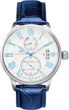 Carl von Zeyten Herren Automatik Uhr Sapphire Blau Leder CVZ0082WHS Made in Germany ÖZENSAAT 4056007108207