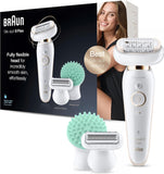 Braun Silk-épil 9 Flex Beauty-Set, Epilierer Damen, 6 Aufsätze inkl. Gesichtsepilierer, Tasche, mit flexiblem Kopf für einfachere Haarentfernung