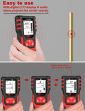 QLUUE Leitungssucher Ortungsgerät 5 in 1 Wand Scanner Detektor Multifunktional Stud Finder 9V Batterien(Maxi-Erkennungstiefe Holz/Eisenmetalle/Nichteisenmetalle/Kabel:38 mm/120mm/100mm/ 50mm)