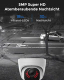 Reolink 5MP Überwachungskamera Set Outdoor, 4X 5MP PoE IP Dome Kamera Überwachung Aussen und 8CH 2TB HDD NVR für 24/7 Videoüberwachung, Audioaufzeichnung, Bewegungsmelder, Nachtsicht, RLK8-520D4-5MP