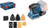 Bosch Professional 18V System Akku Schwingschleifer GSS 18V-10 (Schwingkreis-Ø: 1,6 mm, 3 Grundplatten mit unterschiedlichen Formaten, ohne Akkus