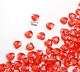 500 Stück hell Blau Herzen Diamantkristalle 12mm glitzernde Streudeko Deko Funkelnd Steine Kristalle Konfetti Diamanten zum DIY Verzieren Dekoration Hochzeit Verlobung,Valentinstag