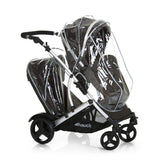 Hauck Geschwister Kinderwagen Duett 2 / Buggy für 2 Kinder / Sitz Oben Umbaubar in Baby Wanne für Neugeborene/ Regen Verdeck inkl. / Belastbar bis 36 kg / Faltbar / 1 Stück (1er Pack), Forest Schwarz