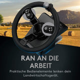 Logitech G Saitek Farm Sim Controller, Farming Simulator Bundle bestehend aus Lenkrad, Steuerkonsole, Gas- und Bremspedal, 900° Lenkbereich, 38+ Tasten, USB-Anschluss, PC/Mac - Schwarz