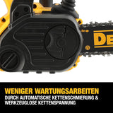 Dewalt 18V XR Akku-Kettensäge (30cm Schwertlänge, automatische Kettenschmierung, werkzeuglose Kettenspannung, ideal für kleinere Bau