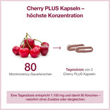 Montmorency-Sauerkirsche Kapseln – hochdosiert (50:1) – Cherry PLUS – pharmazeutische Qualität – laborgeprüft & in Deutschland produziert – 6 Monate – 360 Stück