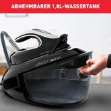 TEFAL ANTI-CALC Leistungsstarke|6,5-Bar Dampfbügelstation|Mit Abnehmbarem Kalk-Kollektor&Geräuschloser Pumpentechnologie|450 g/Min. Dampfstoß|6,5-barPumpendruck|2800W|1.8L|35 x21x24.9cm