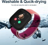 2-Stück Nylon Armbänder kompatibel mit Xplora X6/Anio 6 Armband, Kids Smartwatch Klettverschluss Mädchen Jungen Verstellbare Ersatz Armbänder für X6 Play/X6 Pro/Anio6