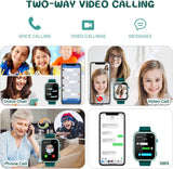 Smartwatch Kinder, 4G Kinder smartwatch, GPS Tracker Kinder, Armbanduhr Kinder Junge,kinderuhr mit Video Phone Call, Schulmodus, SOS-Funktion, Kamera Schrittzähler
