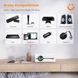 Mini Beamer, Yaber 2.4G&5G WiFi Bluetooth Projektor 7000 Lumen Heimkino Beamer Full HD 1080P Video Beamer kompatibel mit TV Stick/Smartphone/Laptop/HDMI/DVD Handy Tragbarer Beamer