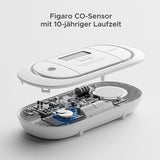 X-Sense Vernetzbarer CO Melder mit Spitzenwert Speicher, Kohlenmonoxidmelder, Akkurater Sensor mit Austauschbarer Batterie & LCD Display, TÜV Zertifiziert nach EN 50291, XC01-WR, 1 Stück