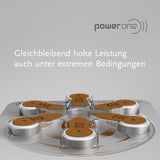 Power one – Hörgerätebatterien, Größe 312, Wireless Approved, hohe Lebensdauer, PR41 ZL3, Zink-Luft-Technologie, quecksilberfrei, 1.45 Volt, 60 Batterien (6 Stück, 10er-Pack)