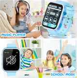 Smartwatch Kinder, 4G Kinder smartwatch, GPS Tracker Kinder,Armbanduhr Kinder Junge,kinderuhr mit Video Phone Call, Schulmodus, SOS-Funktion, Kamera und Schrittzähler (T45 Blau)