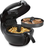 Tefal ActiFry Genius XL 2in1 Heißluftfritteuse mit Rührarm | 1500 W | 1,7 kg für 8 Personen | 9 automatische Menüs | 2 Speisen gleichzeitig | energiesparend | gesunde Friteuse ohne Öl | Schwarz