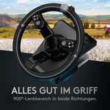 Logitech G Saitek Farm Sim Controller, Farming Simulator Bundle bestehend aus Lenkrad, Steuerkonsole, Gas- und Bremspedal, 900° Lenkbereich, 38+ Tasten, USB-Anschluss, PC/Mac - Schwarz