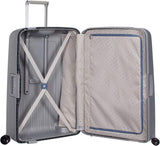 Samsonite S'Cure - Spinner M Koffer, 69 cm, 79 L, mit 4 Rollen, Silber (Silver)