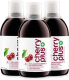 Cherry PLUS Konzentrat aus 1.450 Montmorency-Sauerkirschen - hochkonzentriert (aus Direktsaft) – naturrein – 6 x 500 ml