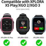 Kuaguozhe 3-Stück Kinder Armbänder für XPLORA X5 / XGO2/XGO3 Armband, Xplora Kids Smartwatch Weich Sport Nylon Ersatzbänder für XPLORA X5 Play/XGO 2/XGO 3, Mädchen Jungen Geschenk