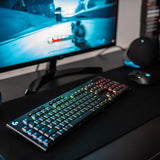 Logitech G915 LIGHTSPEED kabellose mechanische Gaming-Tastatur, Taktiler GL-Tasten-Switch mit flachem Profil, LIGHTSYNC RGB, Ultraschlankes Design, Deutsches QWERTZ-Layout - Carbon