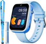 Smartwatch Kinder, 4G Kinder smartwatch, GPS Tracker Kinder,Armbanduhr Kinder Junge,kinderuhr mit Video Phone Call, Schulmodus, SOS-Funktion, Kamera und Schrittzähler (T45 Blau)