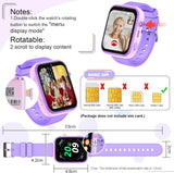 Smartwatch Kinder, 4G Kinder smartwatch, GPS Tracker Kinder, Armbanduhr Kinder Junge,kinderuhr mit Video Phone Call, Schulmodus, SOS-Funktion,  Kamera und Schrittzähler