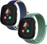 2-Stück Nylon Armbänder kompatibel mit Xplora X6/Anio 6 Armband, Kids Smartwatch Klettverschluss Mädchen Jungen Verstellbare Ersatz Armbänder für X6 Play/X6 Pro/Anio6