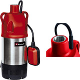 Einhell Tauchdruckpumpe GC-PP 900 N (900 W, 6.000 l/h max. Fördermenge, 7m max. Eintauchtiefe, Edelstahlgehäuse, Schwimmerschalter, 2 Aufhängeösen)