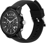Armani Exchange Watch Herrenuhr, Quarz-Chronographenwerk 44mm Silikonarmband  ÖZENSAAT