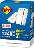 AVM FRITZ! Powerline WLAN Set (1,200 MBit/s, WLAN-Access Point, ideal für Media-Streaming oder NAS-Anbindungen