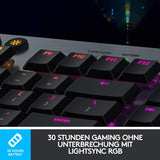 Logitech G915 LIGHTSPEED kabellose mechanische Gaming-Tastatur, Taktiler GL-Tasten-Switch mit flachem Profil, LIGHTSYNC RGB, Ultraschlankes Design, Deutsches QWERTZ-Layout - Carbon