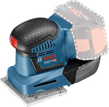 Bosch Professional 18V System Akku Schwingschleifer GSS 18V-10 (Schwingkreis-Ø: 1,6 mm, 3 Grundplatten mit unterschiedlichen Formaten, ohne Akkus